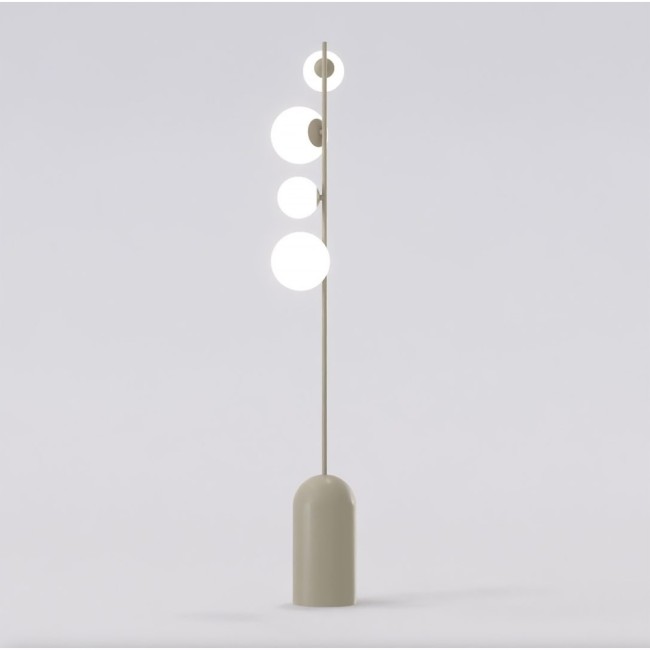 Lampe sur pied Tandem blanche (4 lumières)