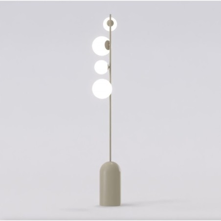 Lampe sur pied Tandem blanche (4 lumières)