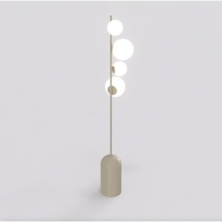 Lampe sur pied Tandem blanche (4 lumières)