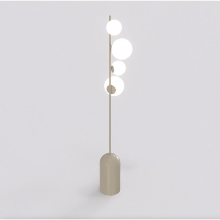Lampe sur pied Tandem blanche (4 lumières)