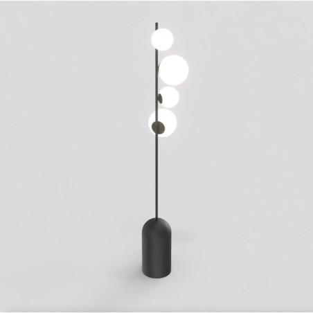Lampe sur pied Tandem orange (4 lumières)