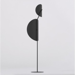 Lampe sur pied Tandem noire (4 lumières)