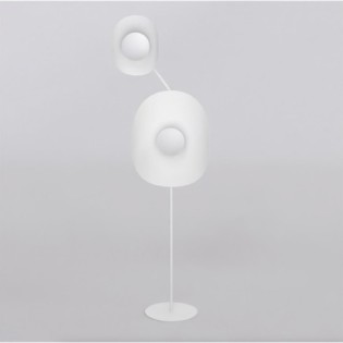 Lampe sur pied Lysia noire (2 lumières)