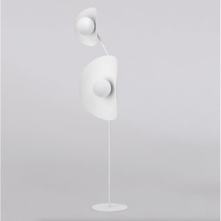 Lampe sur pied Lysia noire (2 lumières)