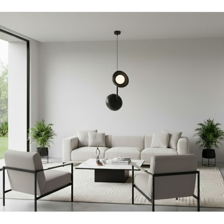 Lampe sur pied Lysia orange (2 lumières)