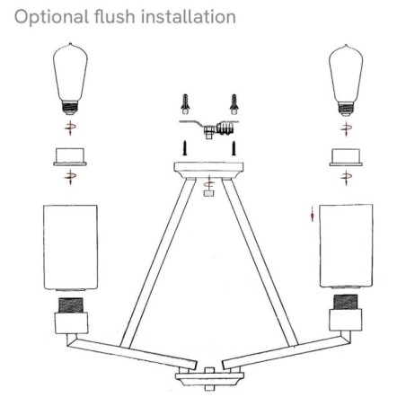 Lustre Deryn (3 lumières)