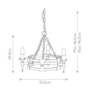 Lustre Saxon (3 lumières)