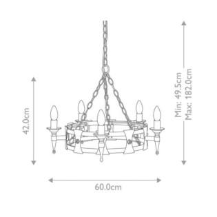 Lustre Saxon (5 lumières)