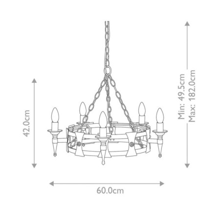Lustre Saxon (5 lumières)