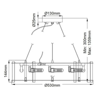 Lampe de plafond Crystal Skye (8 lumières)
