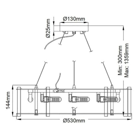Lampe de plafond Crystal Skye (8 lumières)