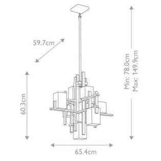 Lampe de plafond City Lights (7 lumières)