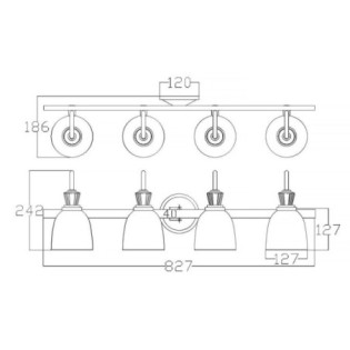 Aplique murale pour salles de bains Cora (4 lumières)