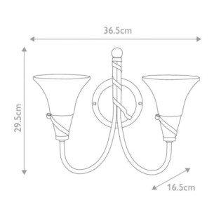 Applique murale Emily (2 lumières)