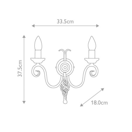 Applique murale Harlech (2 lumières)