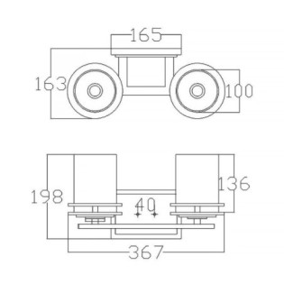 Applique de mur pour salles de bains Hendrik (2 lumières)