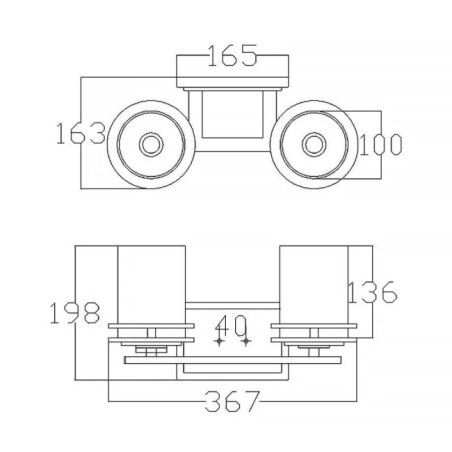 Applique de mur pour salles de bains Hendrik (2 lumières)