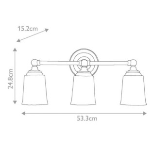 Aplique murale pour salles de bains Huguenot Lake (3 lumières)