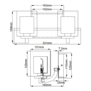 Aplique murale pour salles de bains Kolt (2 lumières)
