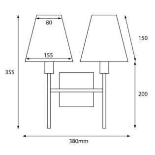 Applique murale Lucerne (2 lumières)