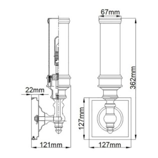 Aplique murale pour salles de bains Payne