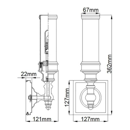 Aplique murale pour salles de bains Payne