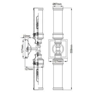 Aplique murale pour salles de bains Payne (2 lumières)