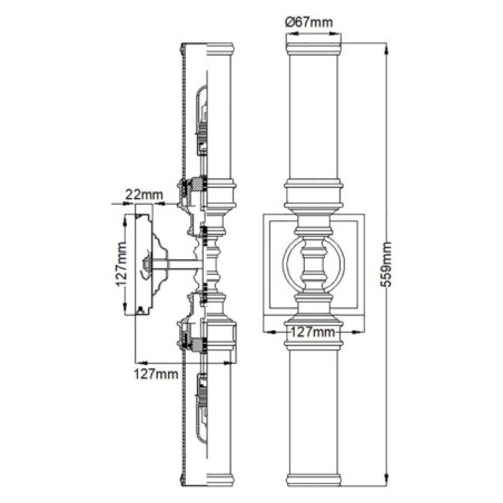 Aplique murale pour salles de bains Payne (2 lumières)