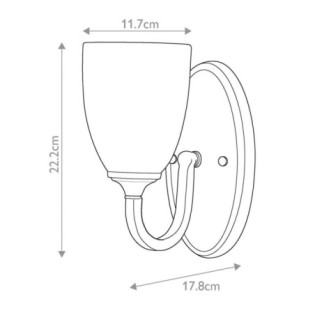 Aplique murale pour salles de bains Perry - Elstead - Lampes.es