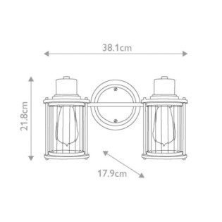 Applique de mur pour salles de bains Riggs (2 lumières)