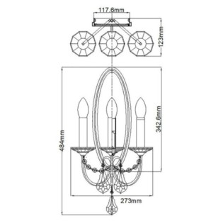Applique murale Valentina (3 lumières)