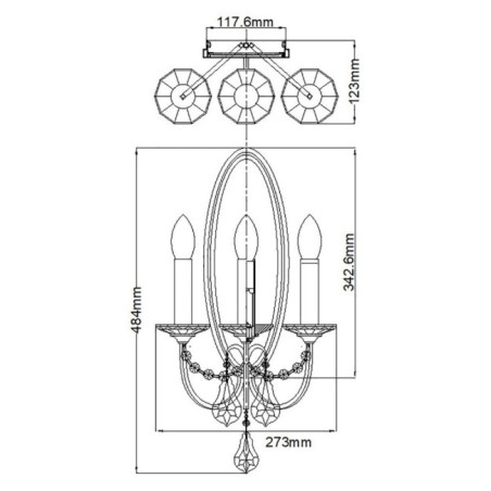 Applique murale Valentina (3 lumières)