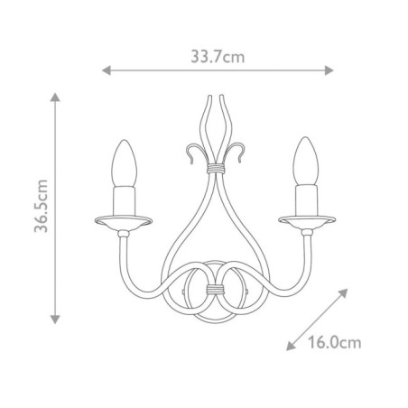 Applique murale Windermere (2 lumières)
