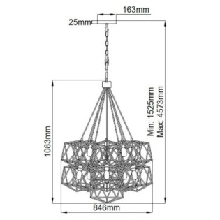 Lampe de plafond Astrid (11 lumières)