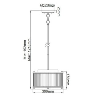 Lustre de plafond Corona (2 lumières)