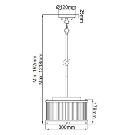 Lustre de plafond Corona (2 lumières)
