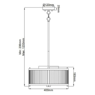Lustre de plafond Corona (3 lumières)