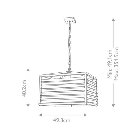 Lustre de plafond Louvre (6 lumières)