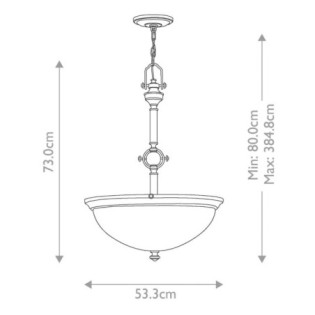 Plafonnier Mayflower (3 lumières)