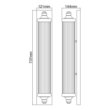Lampe de plafond Paulson (4 lumières)