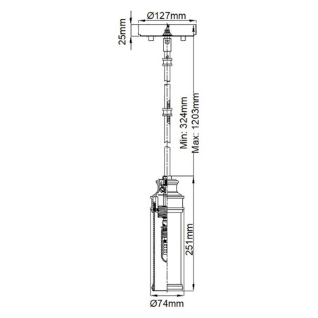 Suspension pour salles de bains Payne