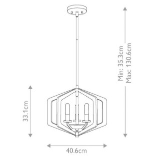 Lampe de plafond Vanguard (3 lumières)