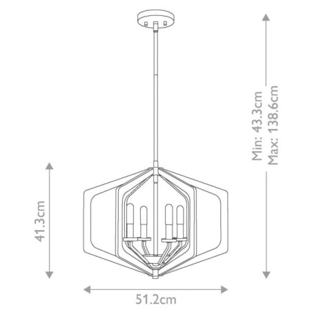 Lampe de plafond Vanguard (4 lumières)