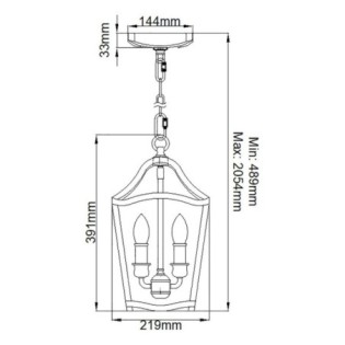 Lampe de plafond Yarmouth (3 lumières)