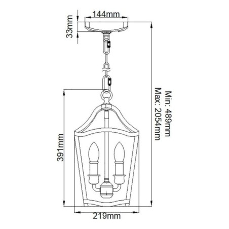 Lampe de plafond Yarmouth (3 lumières)