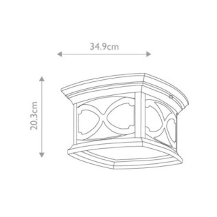 Plafonnier de plafond Franceasi (2 lumières)