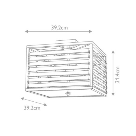 Plafonnier de plafond Louvre (4 lumières)