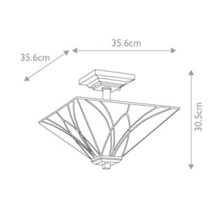 Semiplafond de plafond Asheville (2 lumières)