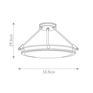 Semiplafond de plafond Collier (4 lumières)