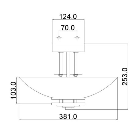 Semiplafond de plafond Hendrik (3 lumières)